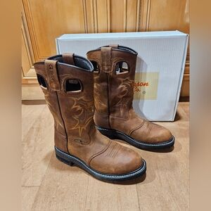 ​Masterson Boot Co. Men’s Western Work Boots - Size 8D - Brown Leather - Round​